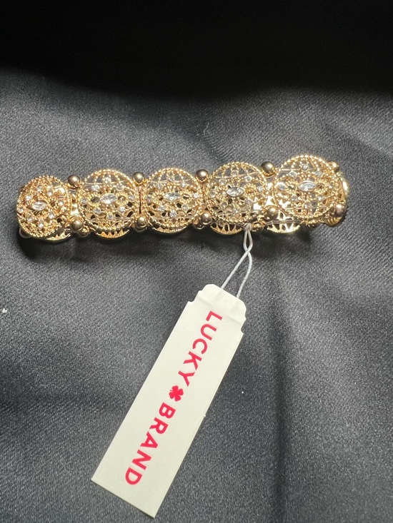 Lucky Brand Jewelry - Lucky Brand Gold Filigree Oval Bracelet with Crystal Accents